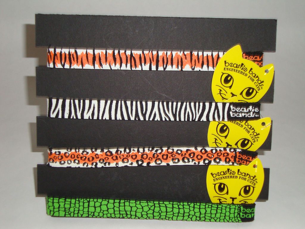 Beastie Bands Cat Collars Tiger Stripes Zebra Stripes Leopard Spots