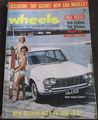 WHEELS 1966/06 DATSUN CEDRIC HOLDEN HR MERCEDES BENZ 250SE