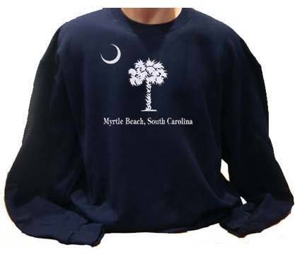 Palm Trees Myrtle Beach SC Adult Sweatshirt