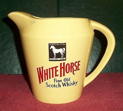 Fine Old Scotch Whisky Liquor Pitcher Yellow Ceramic Wade England