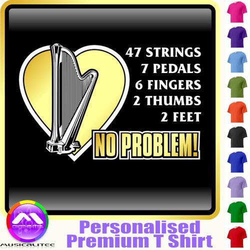 47 Strings No Problem   Custom Music T Shirt 5yrs   6XL by MusicaliTee