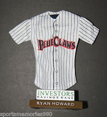 RYAN HOWARD MINI JERSEY PHILADELPHIA PHILLIES* LAKEWOOD BLUECLAWS SGA