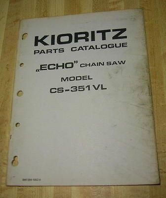 ECHO CS 351 VL CHAINSAW PARTS CATALOGUE