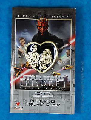 Phantom Menace 3D Hat Lapel Backpack Pin R2D2 Episod 1 Variety Charity