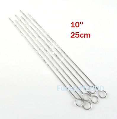 Barbecue Kebab BBQ Skewers Poultry Lacer Stainless Steel Metal 12