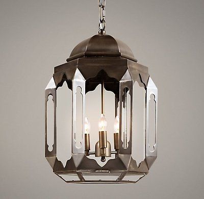 RESTORATION HARDWARE BABY & CHILD MARRAKESH PENDANT   CHESTNUT FINISH