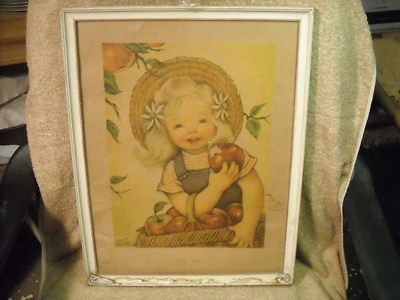 VINTAGE Goebel Art Rosy Cheeks Print by Charlot BYJ Framed & Marked