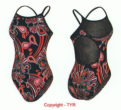 TYR Flying Fish Red Diamondback Chlorine Resistant Swimsuit