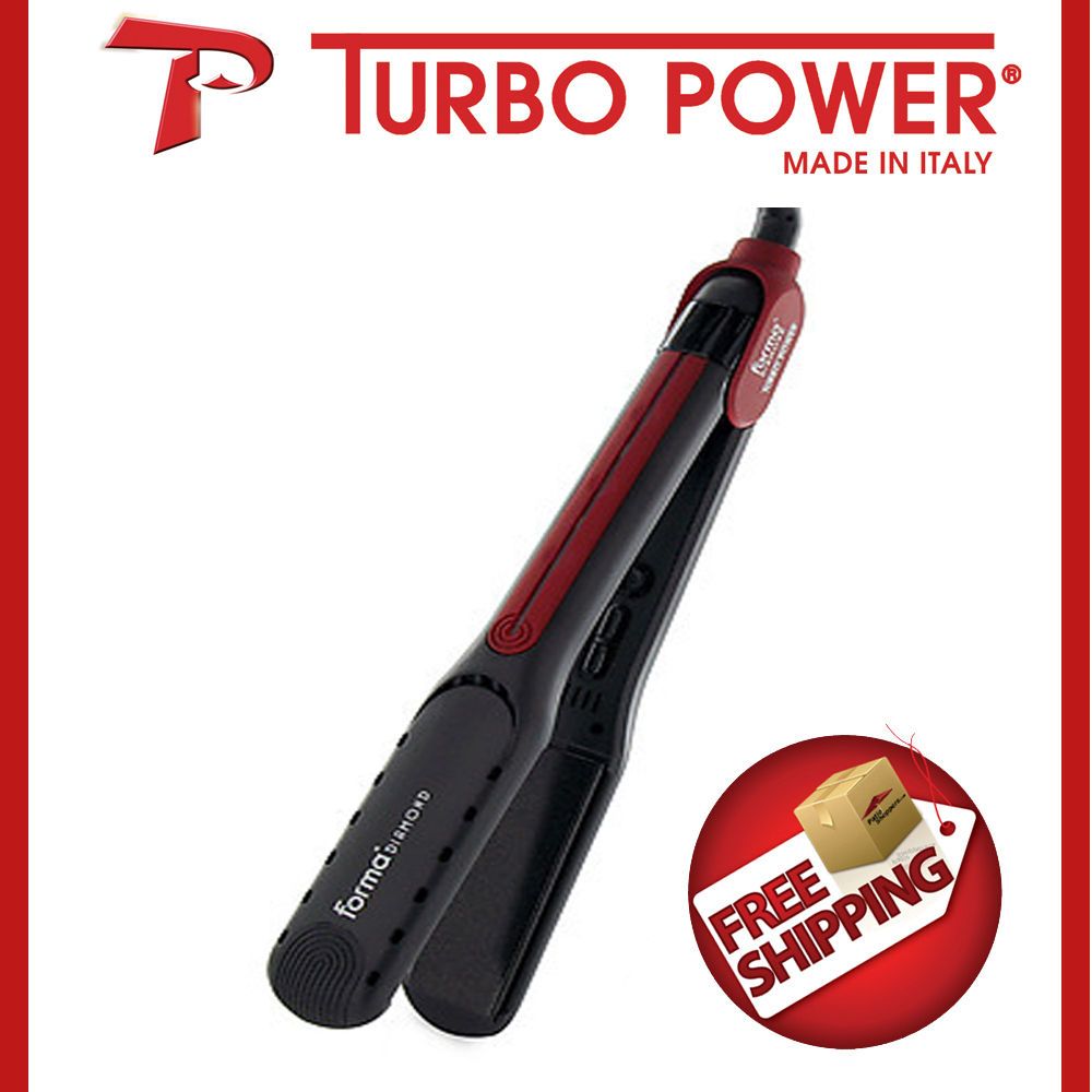 Turbo Power Forma Diamond Nano Ceramic 1 1/4 Flat Iron DUAL VOLTAGE