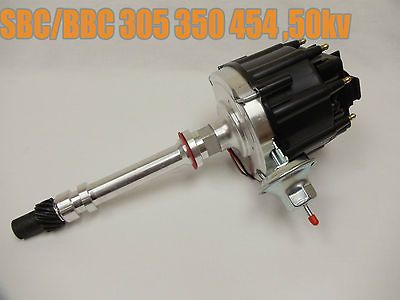 SBC BBC Chevy 305 350 454 V8s HEI Coil Distributor w/ Black Cap 50k