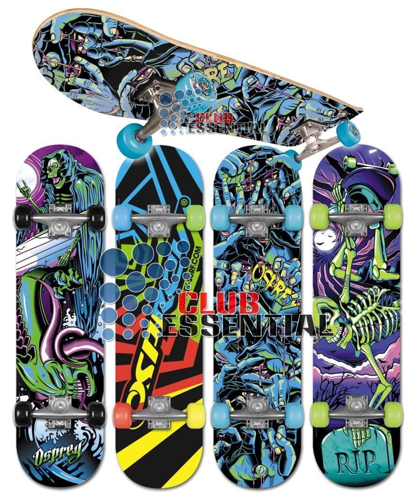 KIDS SKATEBOARDS MAPLE DECK PRO SKATE 4 COLOURS CHILDRENS SKATEBOARD