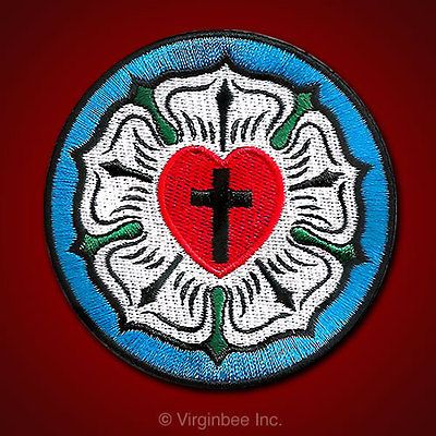 SEAL LUTHERAN CHURCH SYMBOL CHRISTIAN CROSS EMBROIDERED PATCH EMBLEM