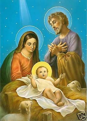 Catholic Print Picture NATIVITY Christmas Scene