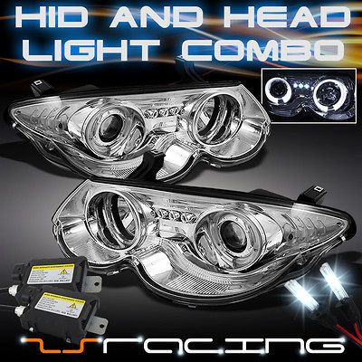 99 04 CHRYSLER 300M DUAL HALO PROJECTOR LED CHROME HEADLIGHTS+SLI M