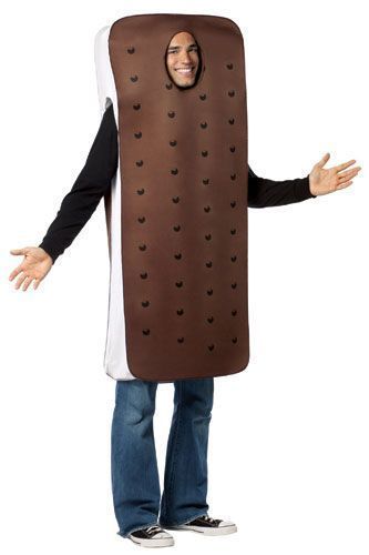 Ice Cream Sandwich Costume Mens Womens Adult Fancy Dress Candy Outfit