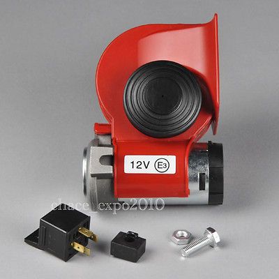 Motorcycle/Car 12V Compact Dual Tone Electric Pump Siren Sound Air