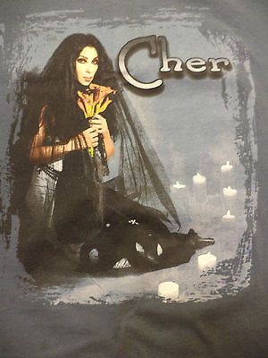 CHER DO YOU BELIEVE TOUR t shirt sz L concert pop music EUC