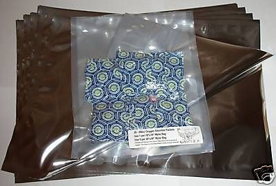 20 Mylar Bags & 20   300cc Oxygen Absorbers