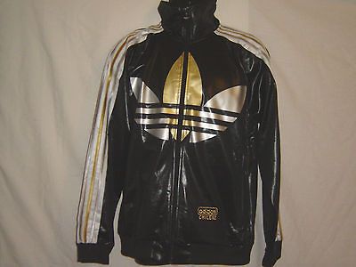 MENS ADIDAS CHILE 62 COLOR TT TRACK TOP JACKET RETRO BLACK/METALLIC