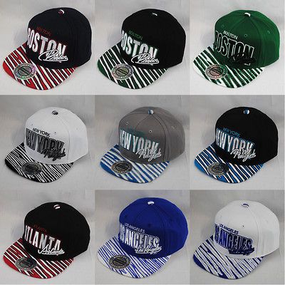 CITY HUNTER NEW YORK LA BOSTON ATLANTA SNAPBACK ZEBRA PEAK BASEBALL