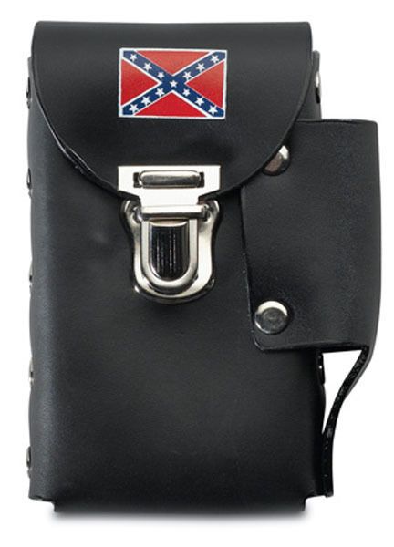 NEW Leather Cigarette Case   REBEL CONFEDERATE FLAG