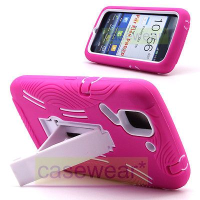 Kickstand Double Layer Hard Cover Phone Case for Pantech Flex P8010