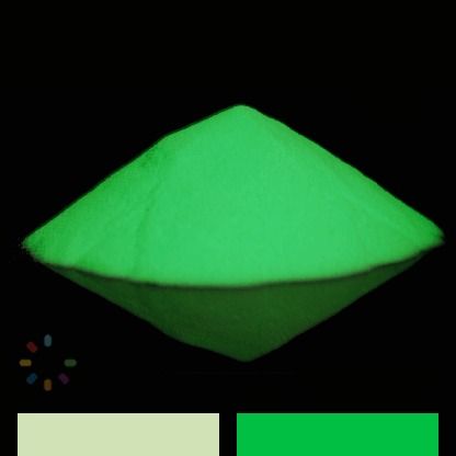 Green glow in the dark pigment powder