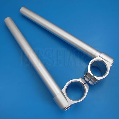 NEW VERSION 33mm Clip Ons Handle Bars 1 pair Color Matt Silver