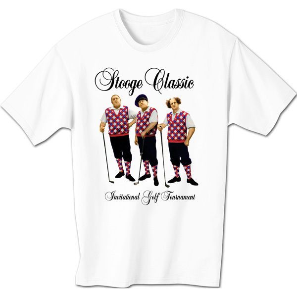 THREE STOOGES Classic Golf Tournament T Shirt *NEW 3