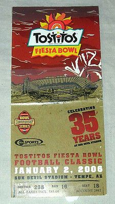 2006 FIESTA BOWL TICKET   NOTRE DAME IRISH VS. OHIO STATE BUCKEYES