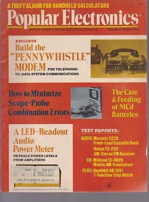 VINTAGE POPULAR ELECTRONICS MAGAZINE MAR 1976 MODEM STEREO COMPUTER