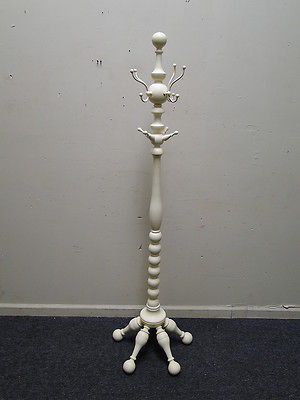 Shabby Chic 5 Legged Revolving Top Painted Coat Tree Hat Tree Rack