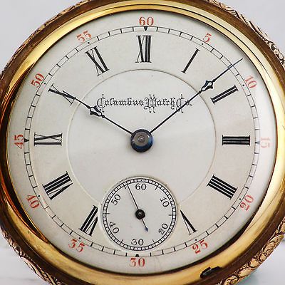 Columbus Pocket Watch 18 size 15 jewels in Dueber case