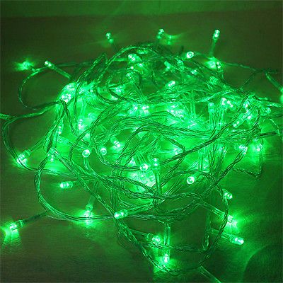 Green 10M 100 LED Christmas Fairy Party String Lights, Waterproof