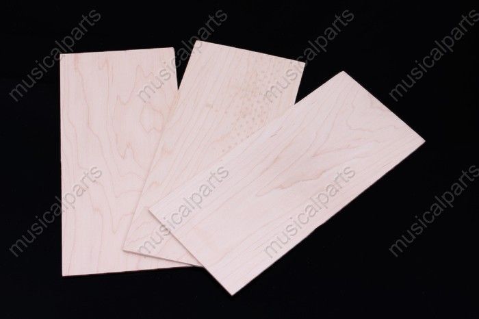 3x High Quality Maple Makeup board/ Guitar head veneer For Guitar