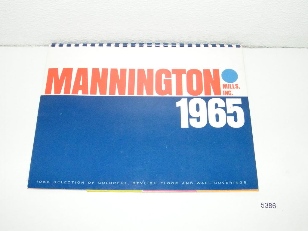 1965 Mannington Mills Linoleum Vinyl Flooring Wall Covering Sales