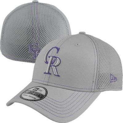 New Era Colorado Rockies Neo 39THIRTY Flex Hat   Gray