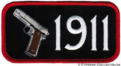 1911 PISTOL PATCH iron on embroidered GUN EMBLEM M1911