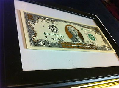 GOLD LEAF COLORIZED $2 BILL * $2 DOLLAR BILL CURRENCY GIFT MONEY