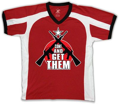 Come And Get Them Star Sport Mens V neck shirtArmyman Gunner Machine