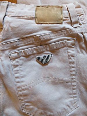 Armani Jeans Comfort Fit Straight Leg Beige Jeans Size 28 EUC