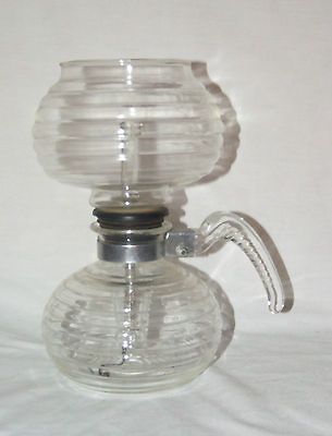 Vintage Glass Stovetop Vacuum Coffee Percolator Maker Bee Hive Look