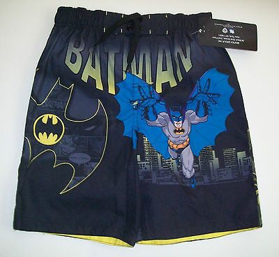 NEW COOL BATMAN & THE JOKER SWIMWEAR BOY SZ 7 SUIT TRUNKS 50+UPF NWT