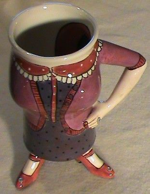 Swak Lynda Corneille Unusual Lady Mug Purple Dress Rhinestone NWT