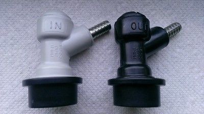 Cornelius Corney Keg BALL LOCK SET Barbed Gas In Beer Out Kegging 10