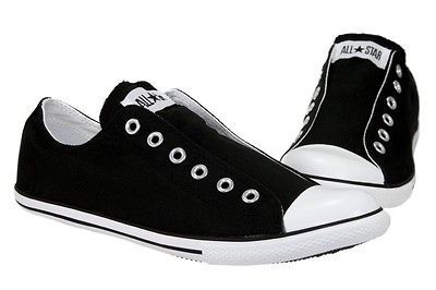 NEW UNISEX CONVERSE CT SLIM SLIP   NO LACE   BLACK COLOR