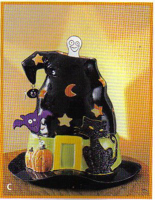 PARTYLITE SPOOKY HAT HALLOWEEN TEALIGHT HOUSE P9959