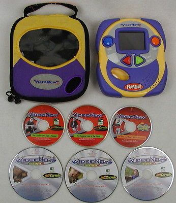 Playskool Video Now Player Case 6 discs Purple Yellow Boy Girl