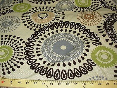 YDS~MODERN CIRCLES SUZANI~CUT VELVET~ON LINEN UPHOLSTERY FABRIC