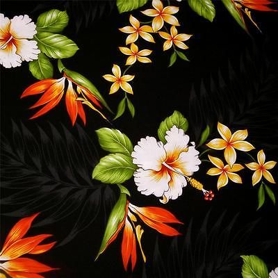 Trendtex Hawaiian Cotton Fabric Hibiscus, Melia & Monstera Leaves Per